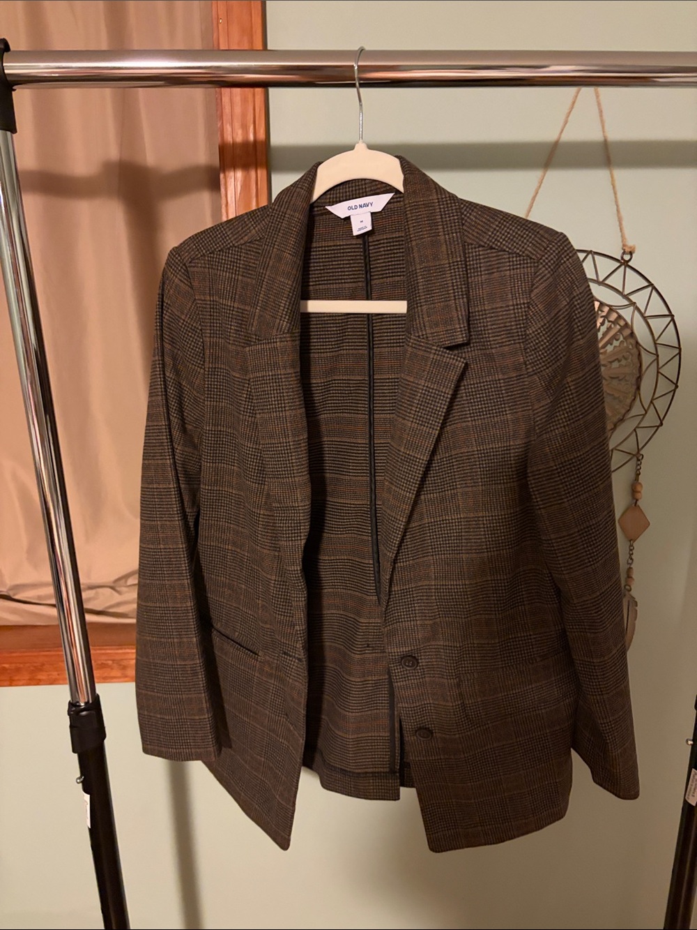 OLD NAVY Brown Glen Plaid Women's  Blazer